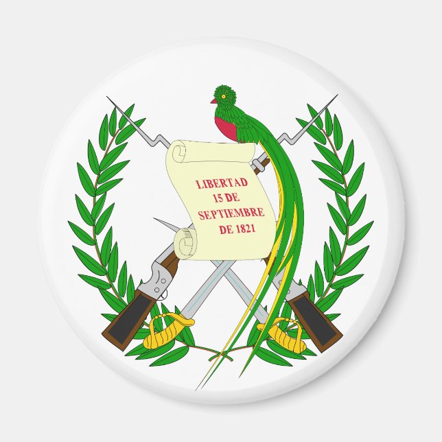 Imán Magnate del Escudo de Armas de Guatemala (Frente)