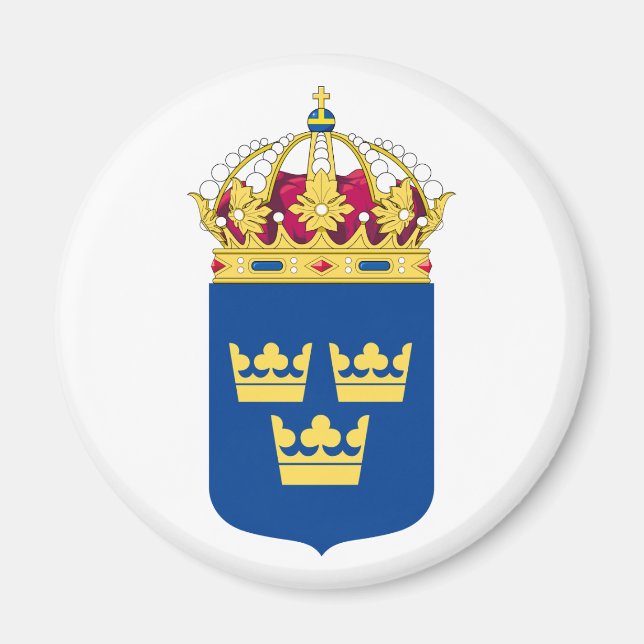 Imán Magnate del Escudo de Armas de Suecia (Frente)