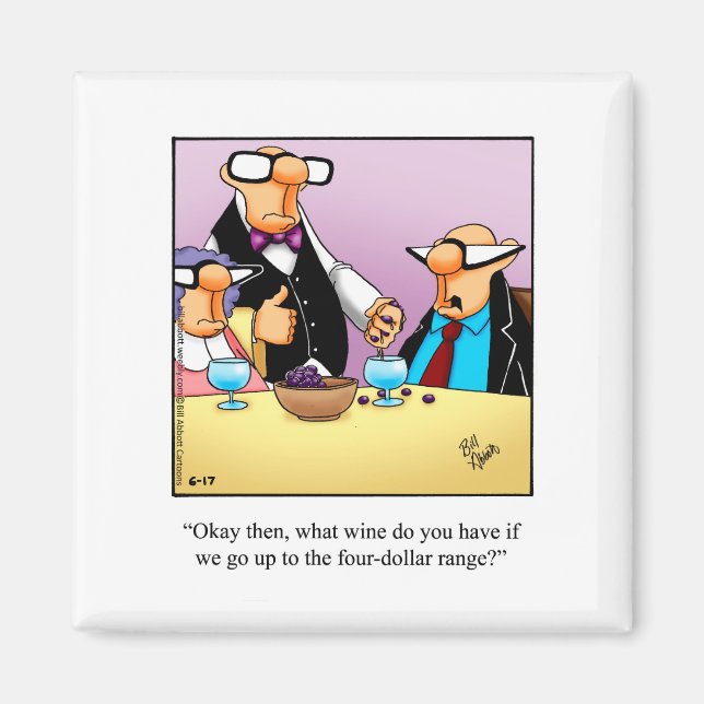 Imán Magnate del humor de vino divertidísimo (Frente)