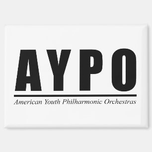 Imán Magnate del logotipo negro AYPO