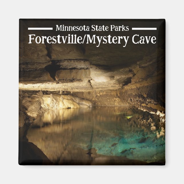 Imán Magnate del Parque Estatal Forestville/Mystery Cav (Frente)