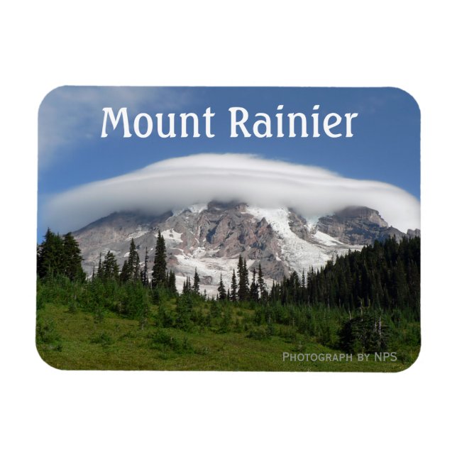 Imán Magnate del Parque Nacional Mount Rainier (Horizontal)