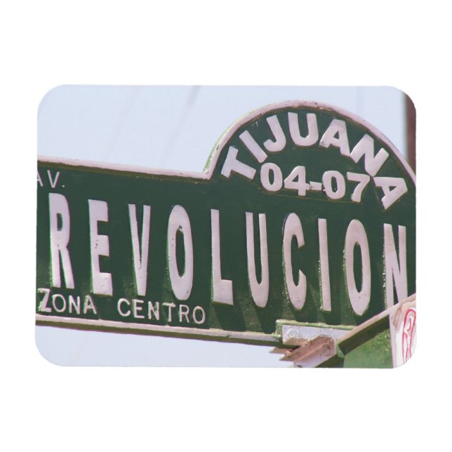Imán Magnate del Rótulo callejero de la Revolución Tiju (Horizontal)