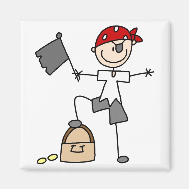 Imán Magnate del tesoro pirata de la figura del stick (Frente)