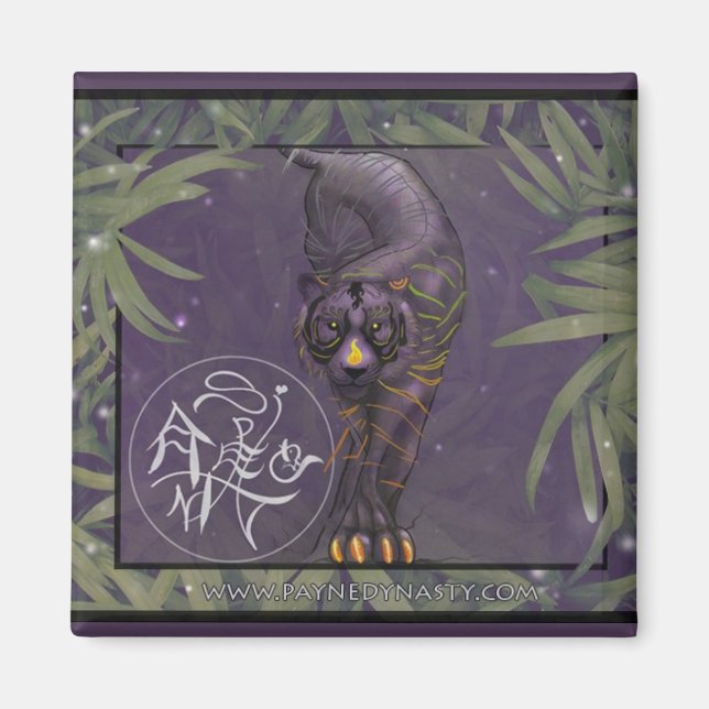 Imán Magnate del tigre zodiaco chino (Frente)