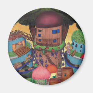 Imán Magnate detallado de Treetop Fairy Village