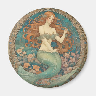 Imán Magnate estilo Mucha de la Sirena