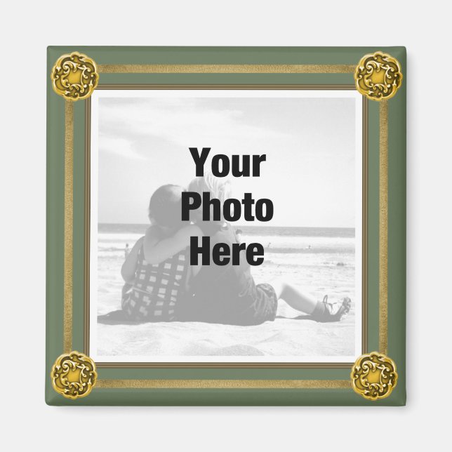 Imán Magnate Fancy Frame Photo (Frente)