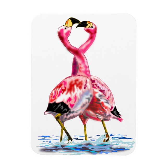 Imán Magnate Flamingos Rosado (Vertical)