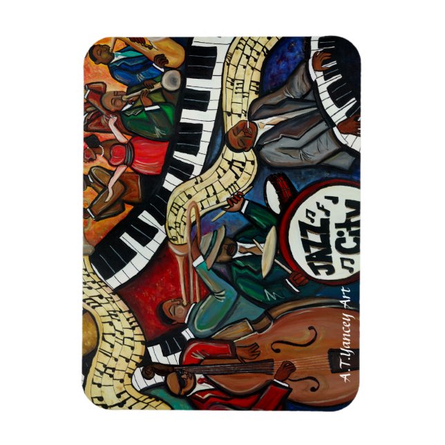 Imán Magnate Flexi Premium de la Ciudad de Jazz (Vertical)