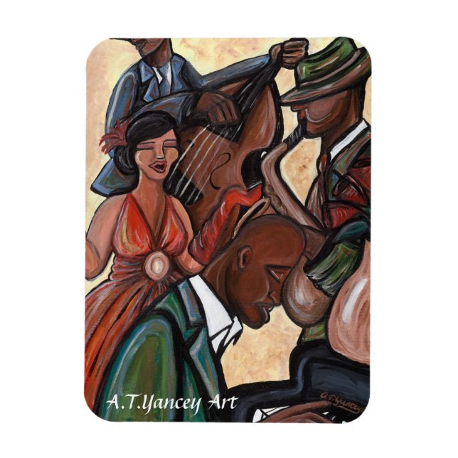 Imán Magnate Flexi Premium del Cuarteto de Jazz (Vertical)