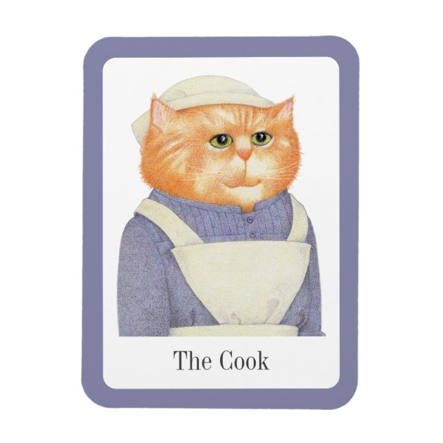 Imán Magnate flexible COOK CAT 3x4 + texto (Vertical)