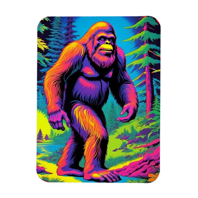 Imán Magnate flexible de Sasquatch psicodélico (Vertical)