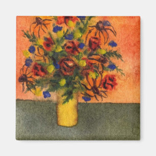 Imán Magnate floral "Yellow Vase"