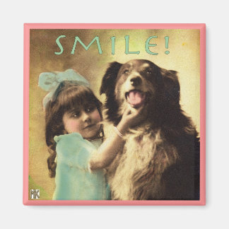Imán Magnate fotográfico de Dog Collie Smile