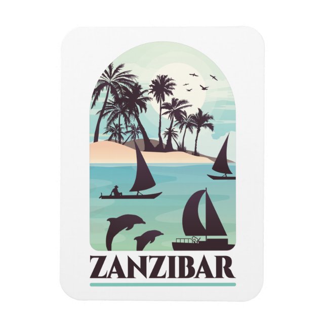 Imán Magnate fotográfico de época de Zanzíbar África (Vertical)