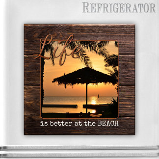 Imán Magnate fotográfico de la playa de Keepsake de vac