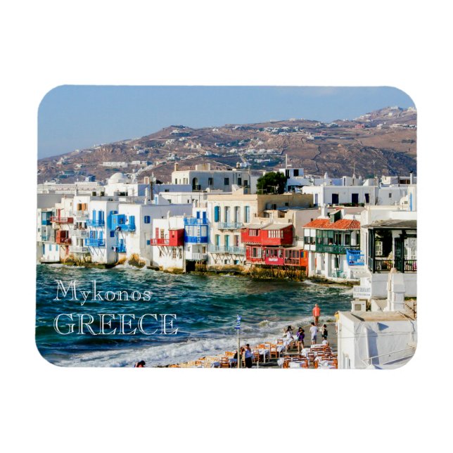 Imán Magnate fotográfico de Mykonos (Horizontal)