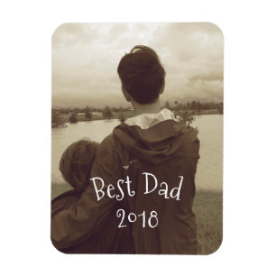 Imán Magnate fotográfico del Día del Padre Mejor con añ