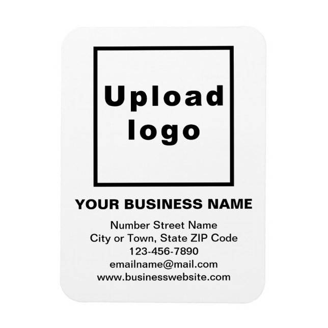 Imán Magnate fotográfico flexible de blanco de negocios (Vertical)