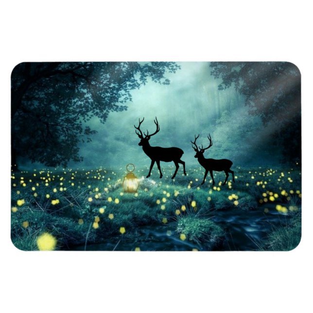 Imán Magnate fotográfico flexible de Elk Forest (Horizontal)