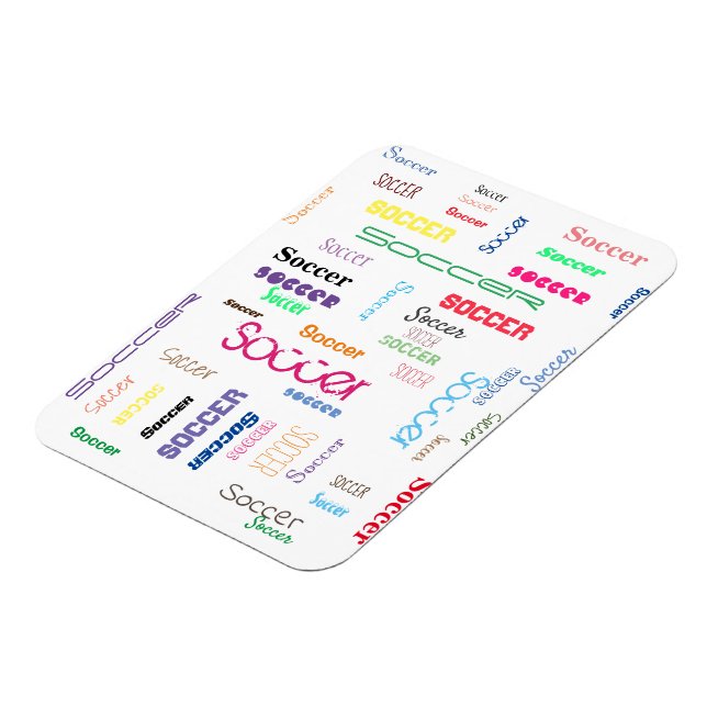 Imán Magnate fotográfico flexible de tipografía de fútb (Lado Izquierdo)