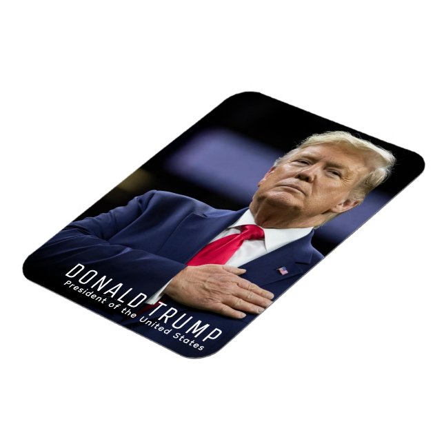 Imán Magnate fotográfico flexible del presidente Donald (Lado Izquierdo)