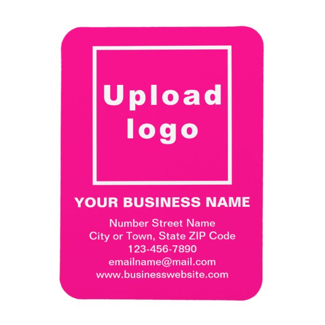 Imán Magnate fotográfico flexible rosa-empresarial (Vertical)