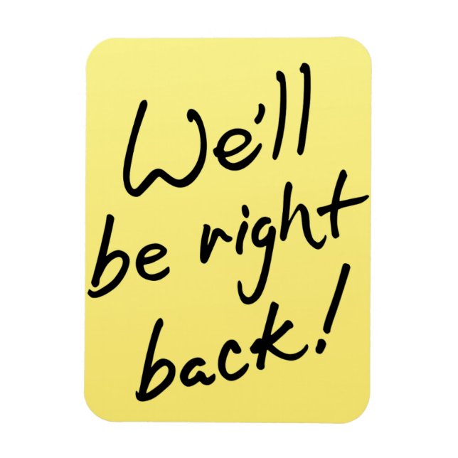 Imán Magnate fotográfico flexible - ¡Volveremos ensegui (Vertical)