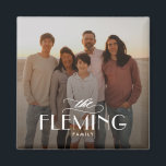 Imán Magnate fotográfico personalizado de nombre de fam<br><div class="desc">¡Los regalos fotográficos hacen los mejores regalos! Fácilmente personalizado con su texto y/o foto(s) para un aspecto personalizado. Diseñado por Berry Berry Sweet. Ver más diseños en www.berryberrysweet.com</div>