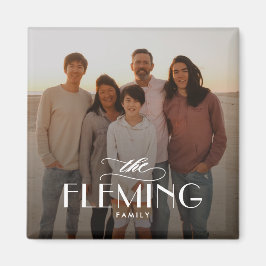 Imán Magnate fotográfico personalizado de nombre de fam