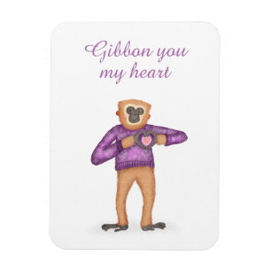 Imán Magnate gibbon lindo para un ser querido