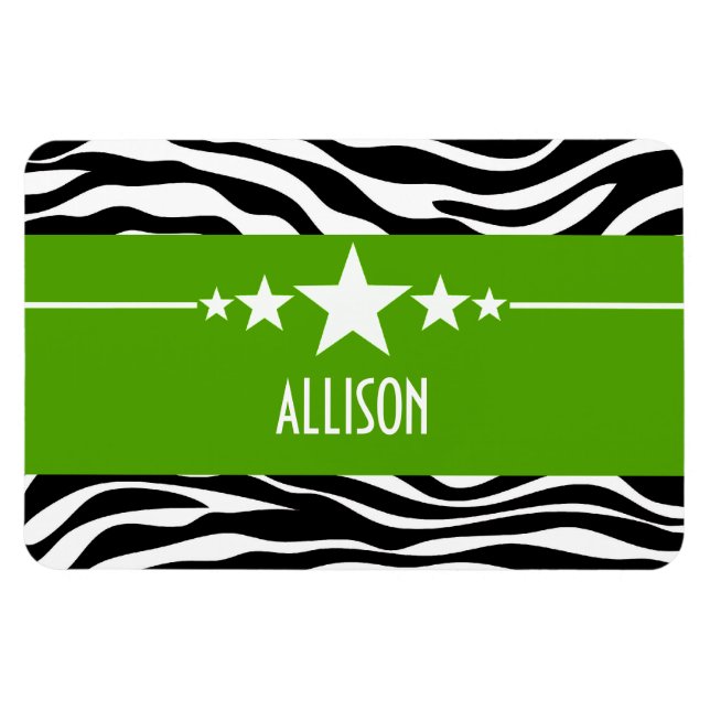 Imán Magnate Green Sassy Star Zebra Premium (Horizontal)