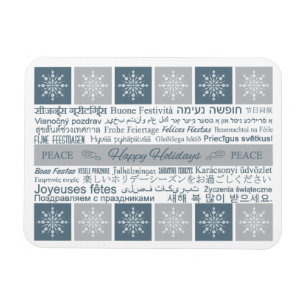 Imán Magnate Happy Holidays multilingüe