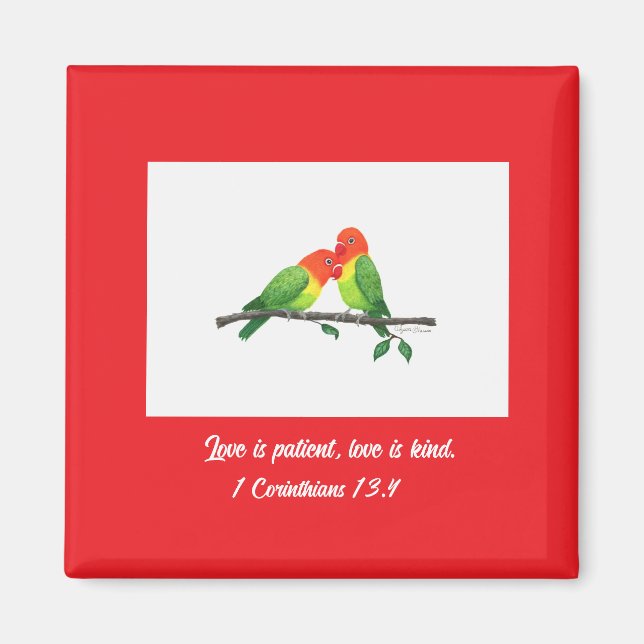 Imán Magnate Inspirador de Lovebirds (Frente)