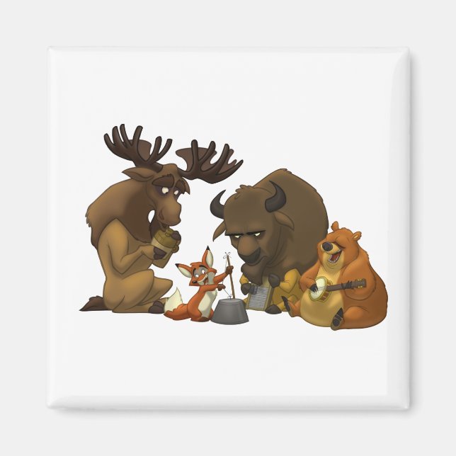 Imán Magnate Jug Band de Norteamérica (Frente)