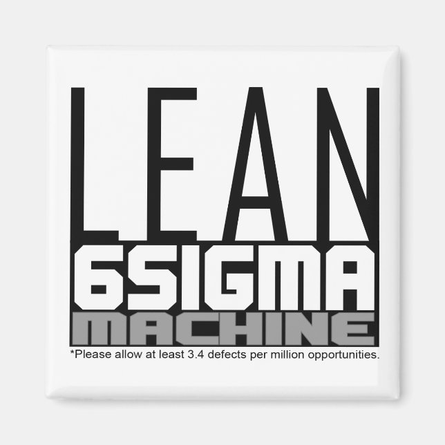 Imán Magnate Lean Six Sigma Machine White Belt (Frente)