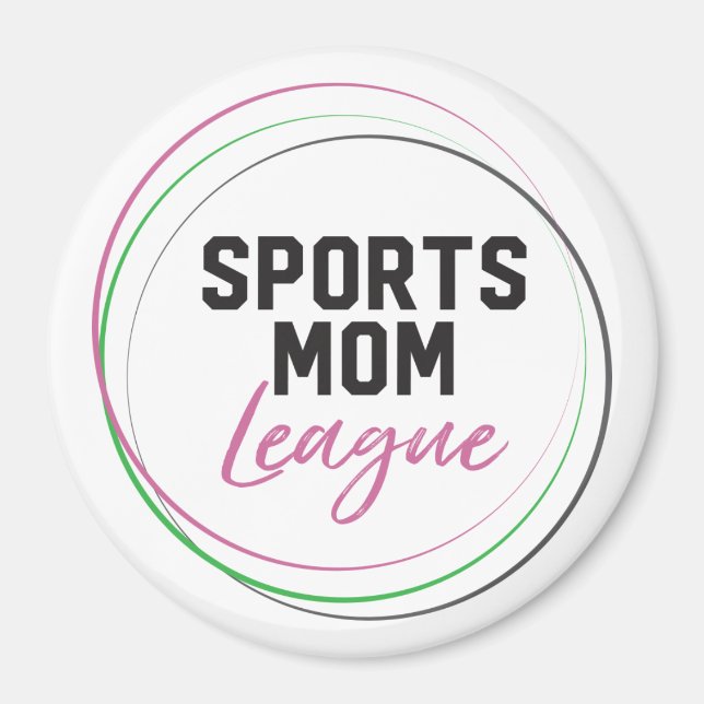 Imán Magnate Liga de Mamá Deportiva (Frente)