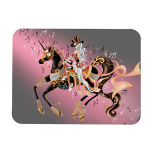 Imán Magnate Mecánico Steampunk Horse & Lady Flexible M