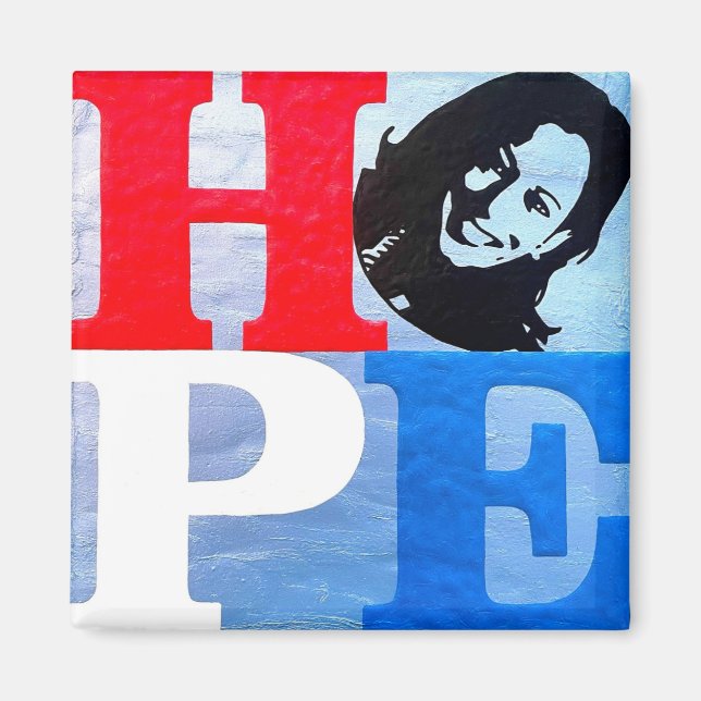 Imán Magnate moderno de diseño Kamala Harris HOPE (Frente)