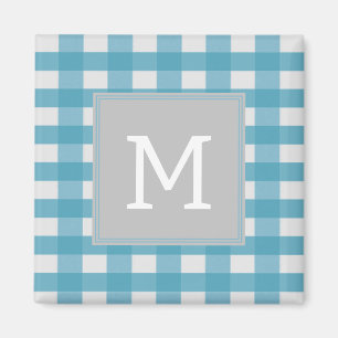 Imán Magnate Monograma de Blue Buffalo Plaid