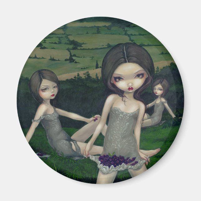 Imán Magnate "Ninfas coleccionan bayas" (Frente)