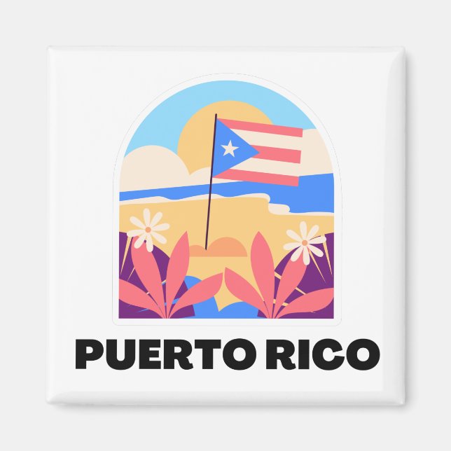 Imán Magnate paisajístico de Puerto Rico (Frente)