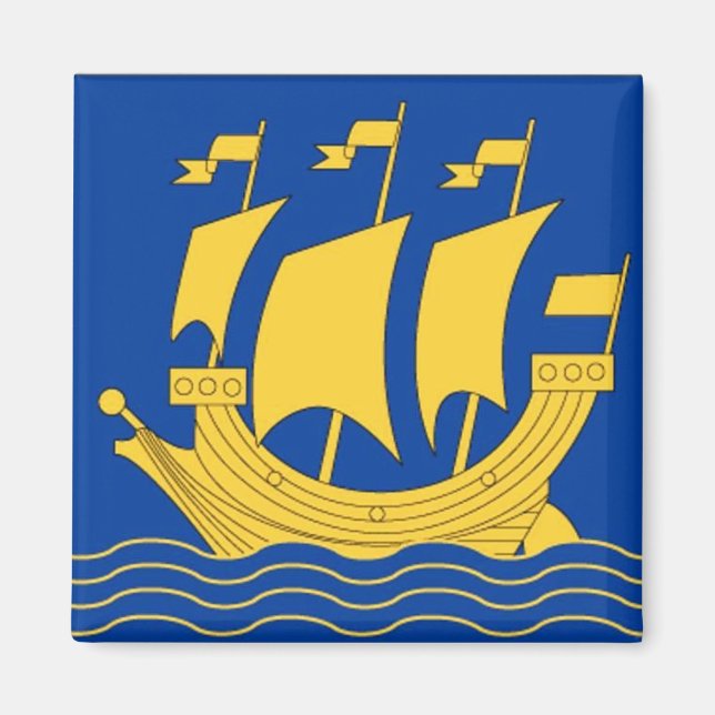 Imán Magnate para barcos amarillos (Frente)