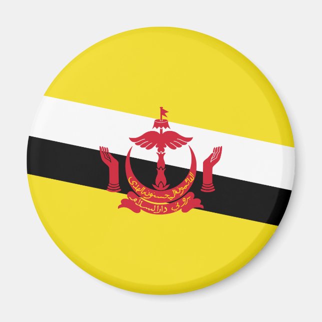 Imán Magnate Patriótico de Bandera de Brunei (Frente)