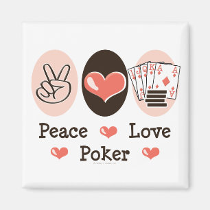 Imán Magnate Peace Love Poker