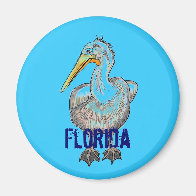 Imán Magnate Pelican de Florida (Frente)