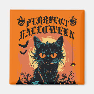 Imán Magnate perfecto para gato negro de Halloween