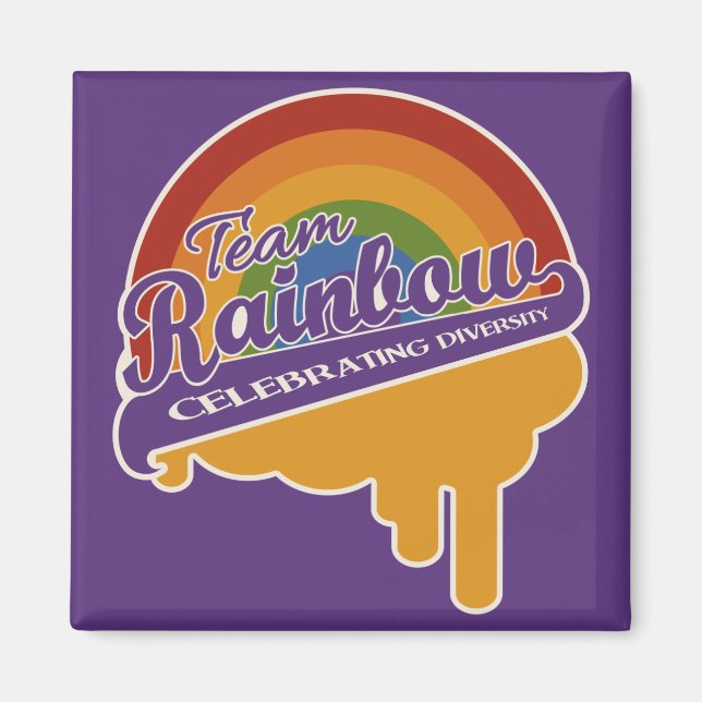 Imán Magnate personalizado arcoiris (Frente)