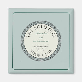 Imán Magnate personalizado de Book Club Blue
